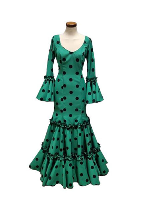 Taille 40. Robe Robe Flamenca. Mod. Maravilla Verde Lunar